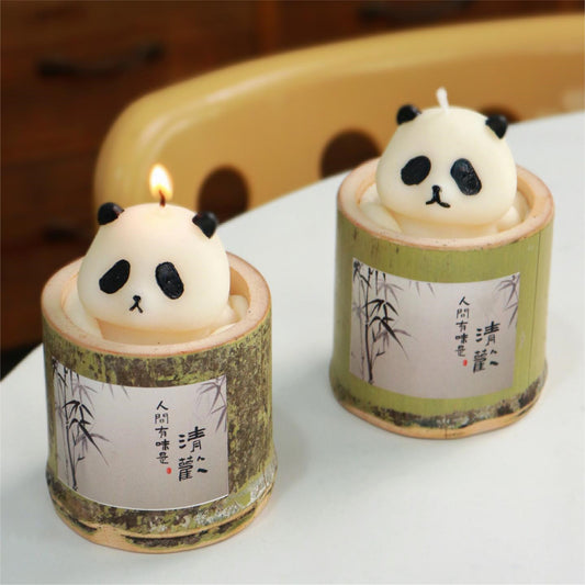 Panda Bamboo Candle Bamboo Pipe Aromatherapy